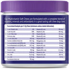 Multivitamínico Masticable para Perros 22 en 1 - Con Mejillón de Labios Verdes y Omega-3 - 60 Masticables Sabor Ternera