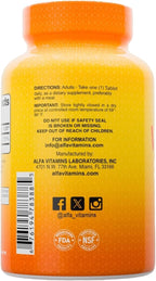 ALFA VITAMINS Vitamina C 1000 mg, 100 Comprimidos, Pack de 2 Botellas