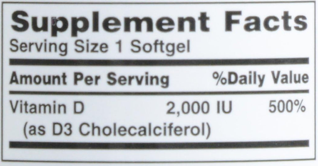 Nature's Bounty Vitamina D3 2000 UI, 150 Cápsulas Blandas