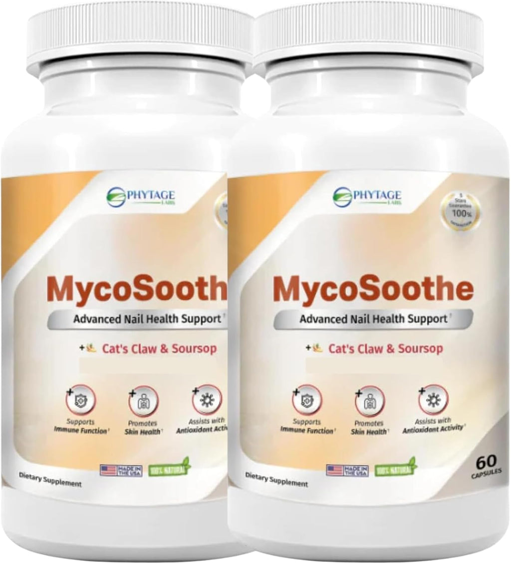 Phytage Labs MycoSoothe Advanced Hair, Skin, Nail & Immunity Support Formula - 60 Cápsulas