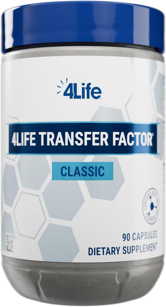 4Life Transfer Factor Classic - Apoyo Inmunológico con Calostro, 90 Cápsulas Vegetales