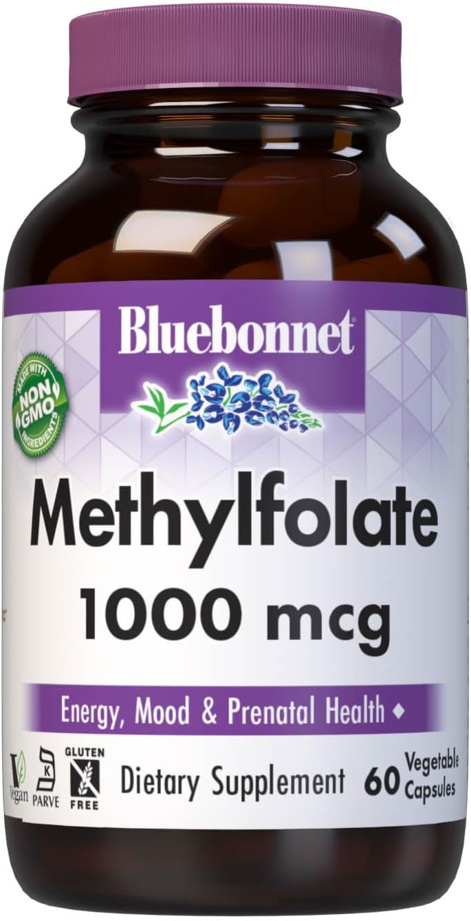 BlueBonnet Nutrition Metilfolato 1000 mcg - 60 Cápsulas Vegetales