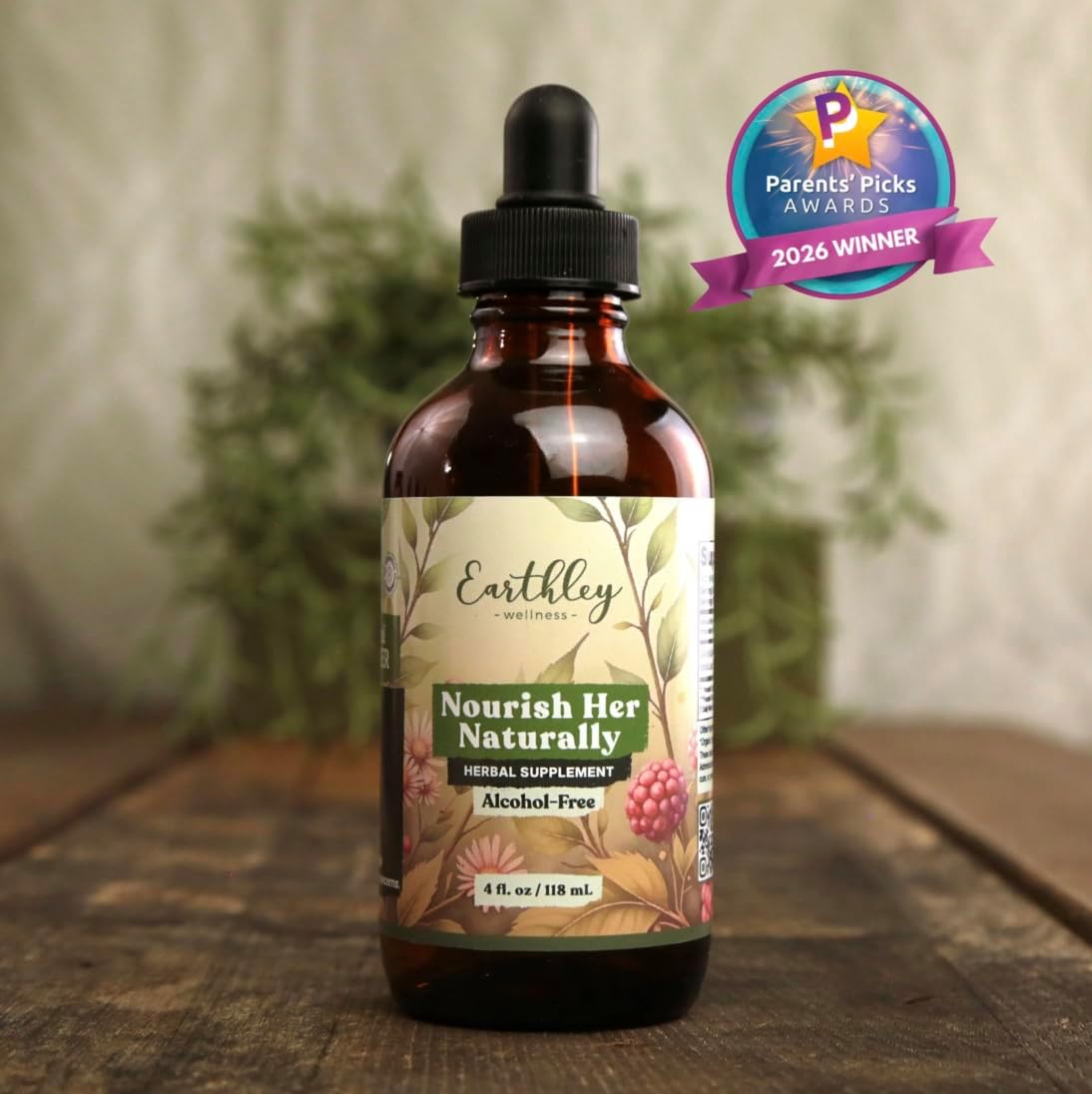 Earthley Wellness Nourish Her Naturalmente - Multivitamínico Líquido Botánico para Mujer