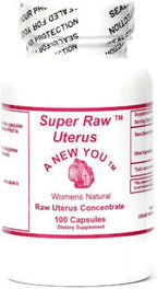 Cápsulas de Tejido Glandular Crudo de Útero Bovino – 200 mg por Porción – 100 Cápsulas – Apoyo Glandular – Hecho en EE. UU.