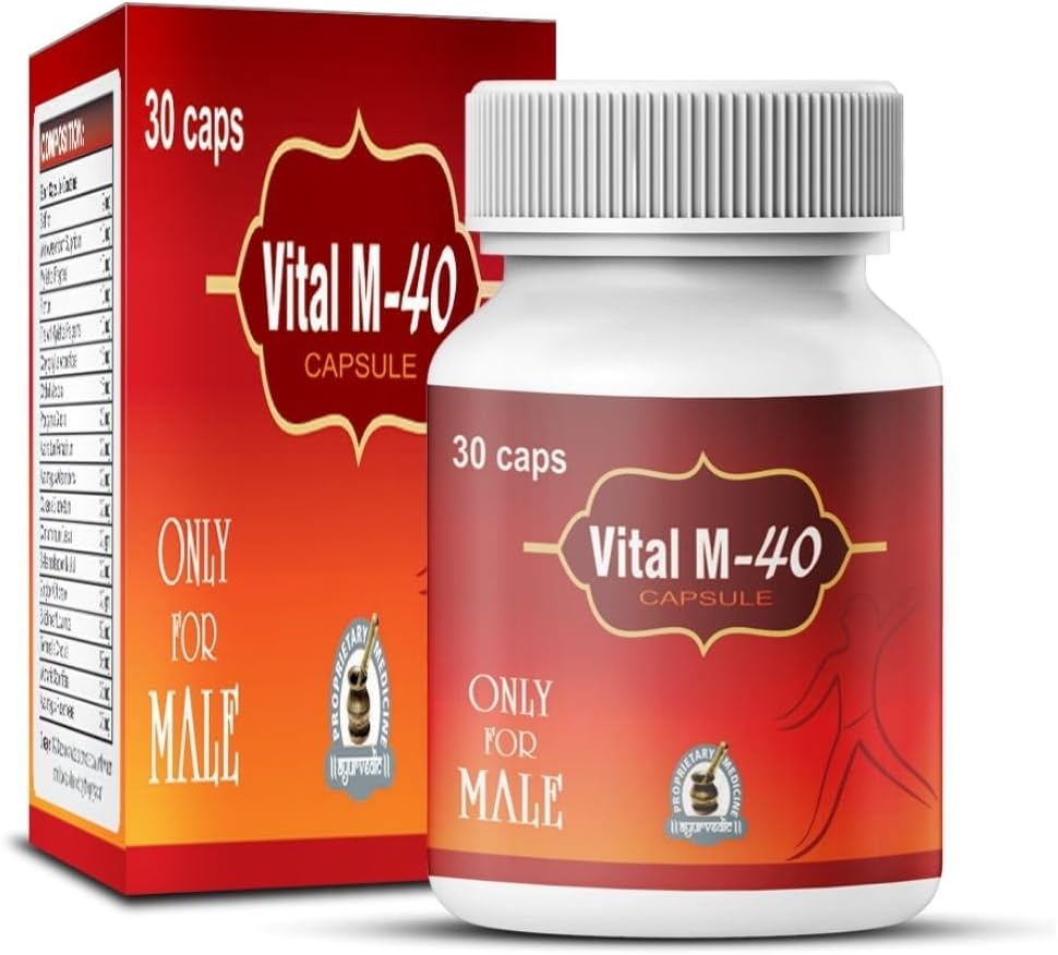 Vital M-40 Cápsulas para Hombre, 60 Cápsulas | Apoyo al Bienestar Masculino