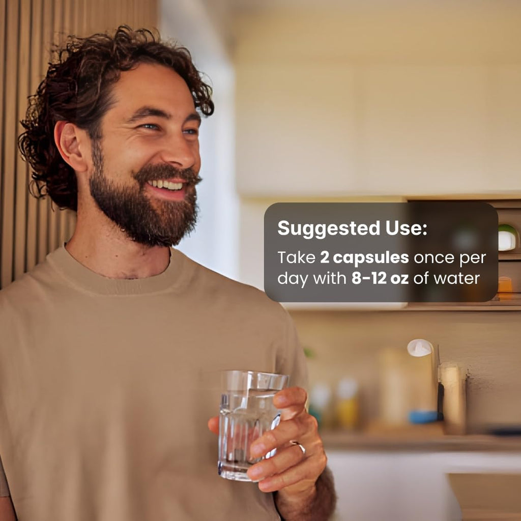 CHOQ Daily con 500mg PrimaVie Shilajit, Safed Musli y Tribulus - Suplemento Diario para Hombres, 60 Cápsulas Veganas