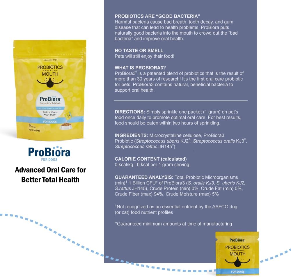 ProBiora for Dogs | Probiótico Oral para Perros | 30 Dosis