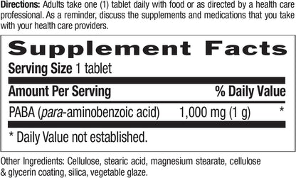 Country Life PABA 1000 mg, 60 Comprimidos – Libre de alérgenos comunes : no contiene levadura, trigo, soja, leche, – Image 4