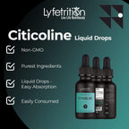 Lyfetrition Citicolina Gotas Líquidas 536 mg, 118 ml, 220 Dosis
