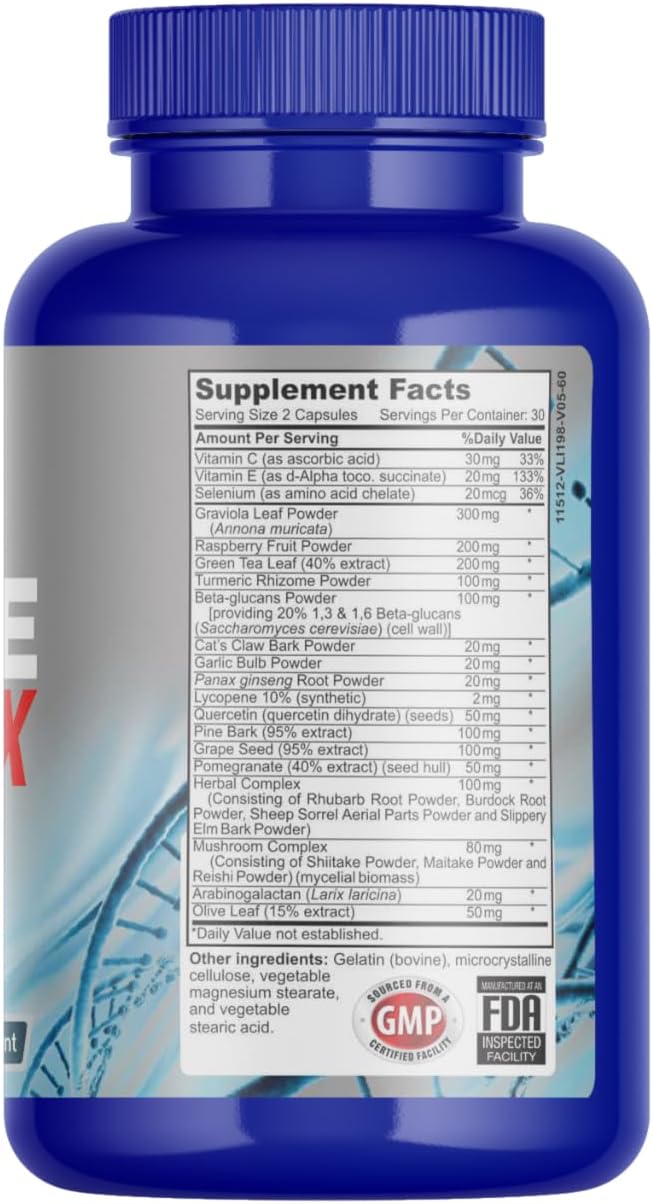 QUALITY ONE Immune Support Complex – Complejo de Apoyo Inmunológico con Vitamina C y Antioxidantes