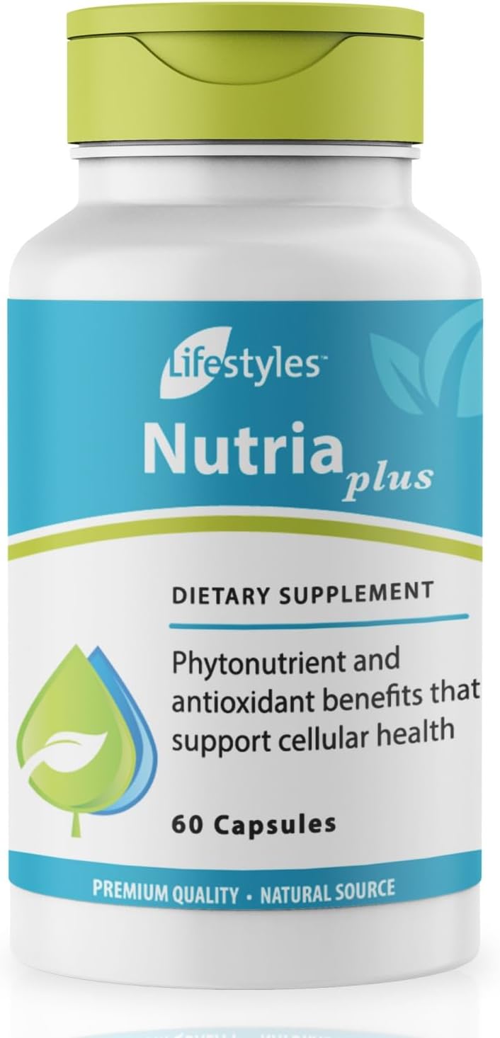 Lifestyles NutriaPlus Antioxidant Supplement - Herbal Immune Support & Multivitamin with Selenium, Vitamin C, Green Tea, Garlic, and More – Made in Canada – 60 Cápsulas