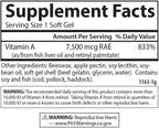 Carlson Labs Vitamina A con Pectina, 25000 UI, 300 Cápsulas Blandas