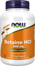 NOW Foods Betaine HCl, 120 Cápsulas