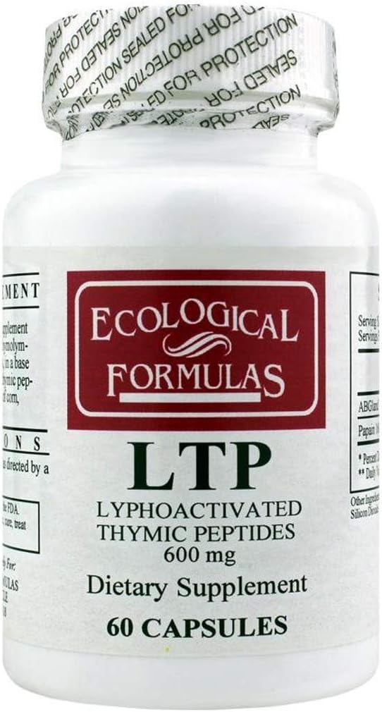 Ecological Formulas Péptidos Tímicos Lioactivados 600 mg, 60 Cápsulas