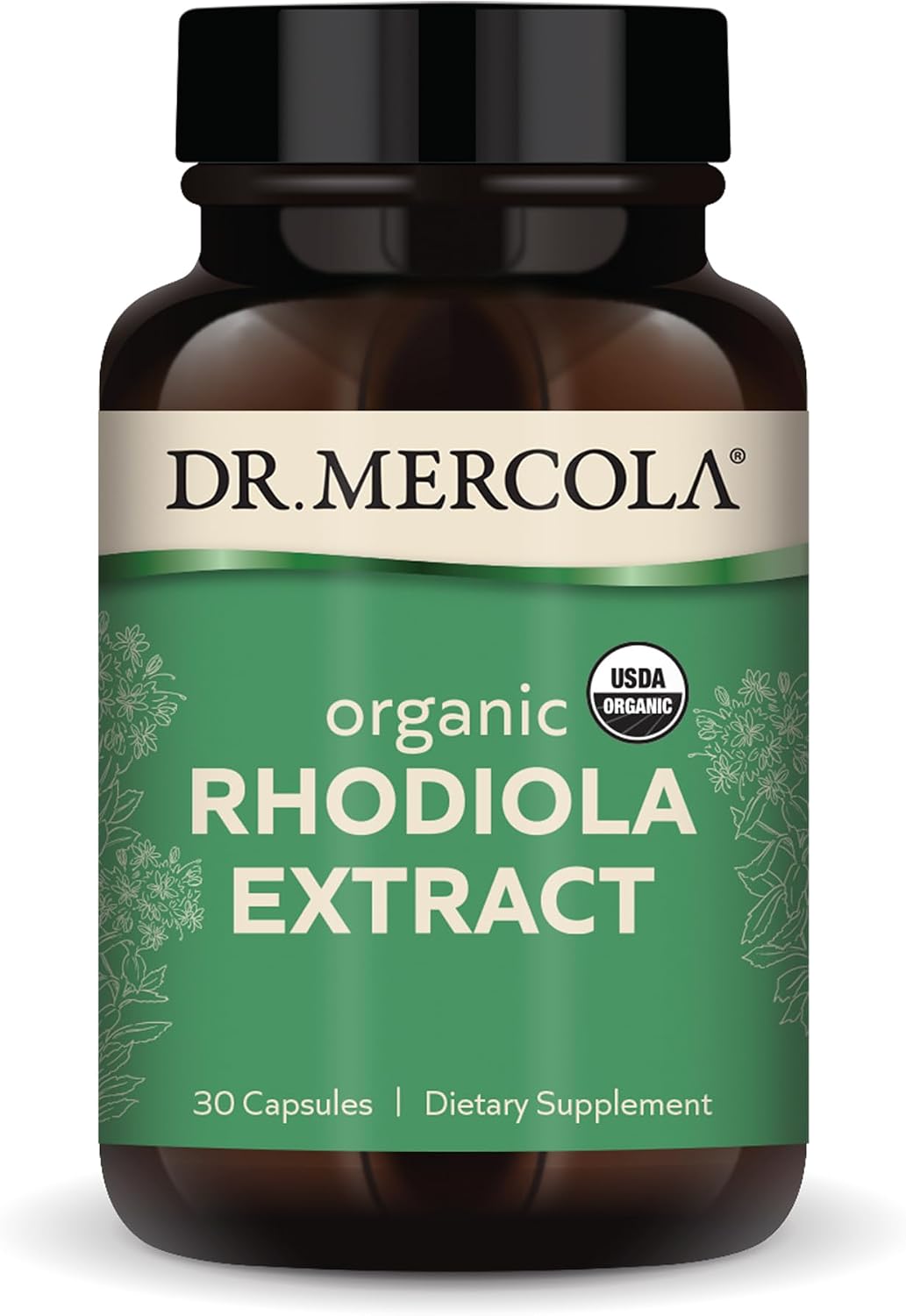 Extracto Orgánico de Rhodiola de Dr. Mercola - Apoyo Adaptogénico, Nervioso y Energético - 30 Cápsulas