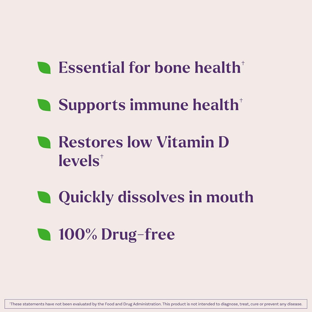 Natrol Vitamina D3 2.000 UI Comprimidos de Disolución Rápida, 90 Unidades