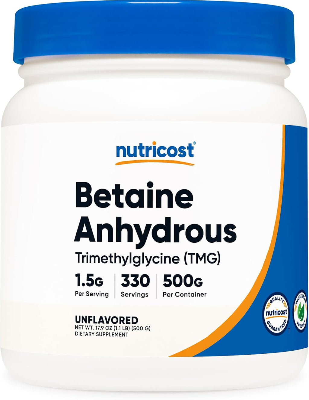 Nutricost Betaina Anhidra (TMG) en Polvo - 500g