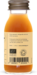 Zumos de Bergamota Orgánicos 100% - Pack de 12 Dosis Diarias (60ml) - Alto en Vitamina C - Sin Azúcar Añadido
