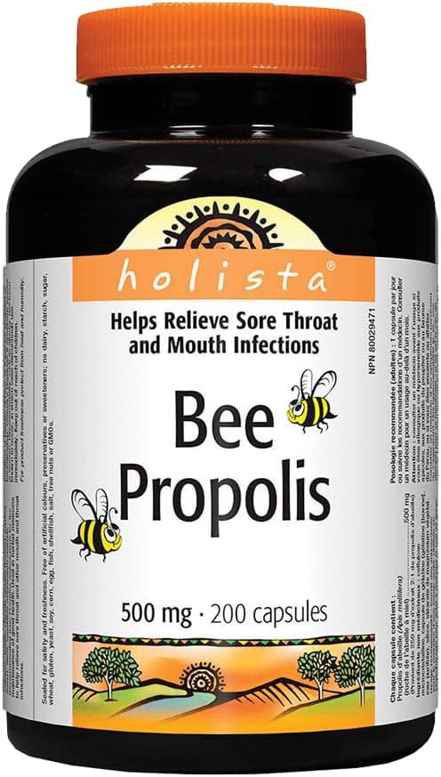 Holista Propóleo de Abeja 500mg, 200 cápsulas
