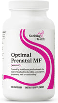Seeking Health Optimal Prenatal MF - Complemento prenatal con folato, vitamina A, jengibre y vitamina B12 - Apoyo digestivo e inmunitario (180 cápsulas)