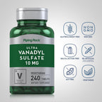 Piping Rock Vanadil Sulfato 10 mg con Cromo - 240 Comprimidos Vegetarianos