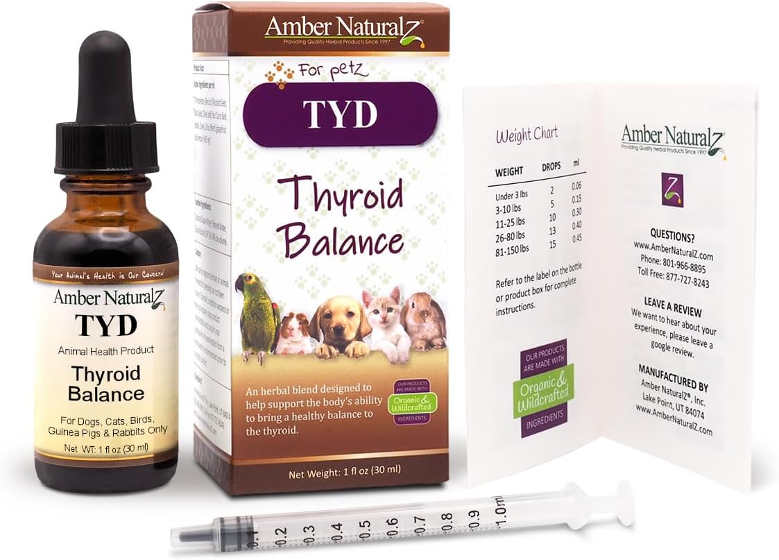 Amber NaturalZ TYD Thyroid Balance Suplemento Herbal para Mascotas (30 ml)