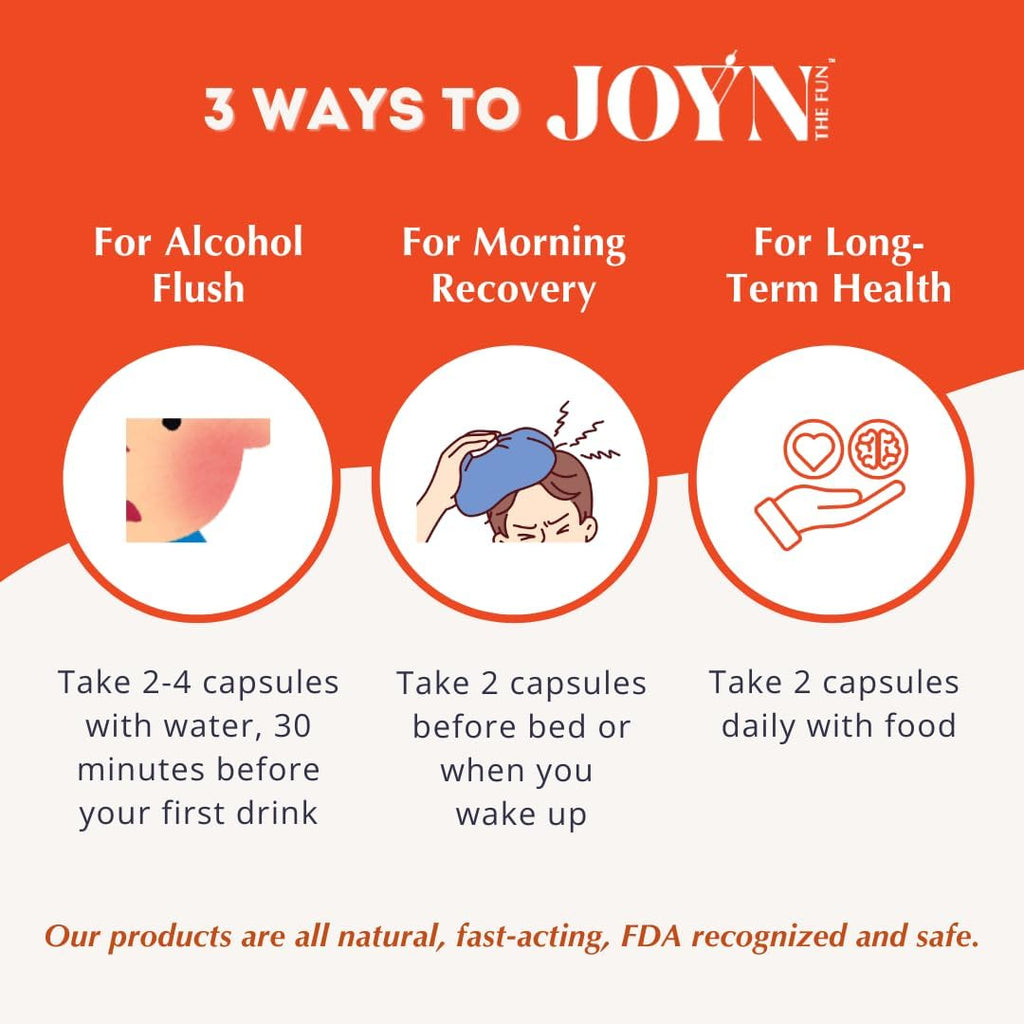 JOYN Supplement Value Pack: Alcohol Flush & Asian Glow Relief, Morning Recovery, Liver Support | con NAC, DHM, Cardo Mariano, Glutatión, B12 | 20 sobres