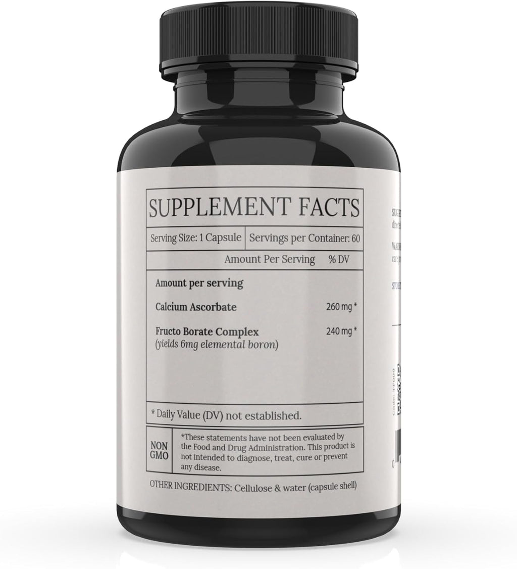 Suplemento de Boro Biodisponible, 6mg, 60 Cápsulas - Fructo Borato - BioImmersion