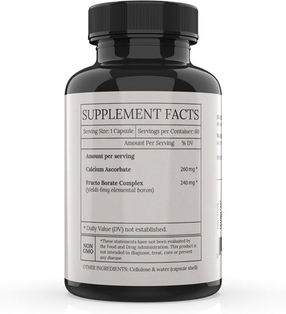 Suplemento de Boro Biodisponible, 6mg, 60 Cápsulas - Fructo Borato - BioImmersion – Image 2