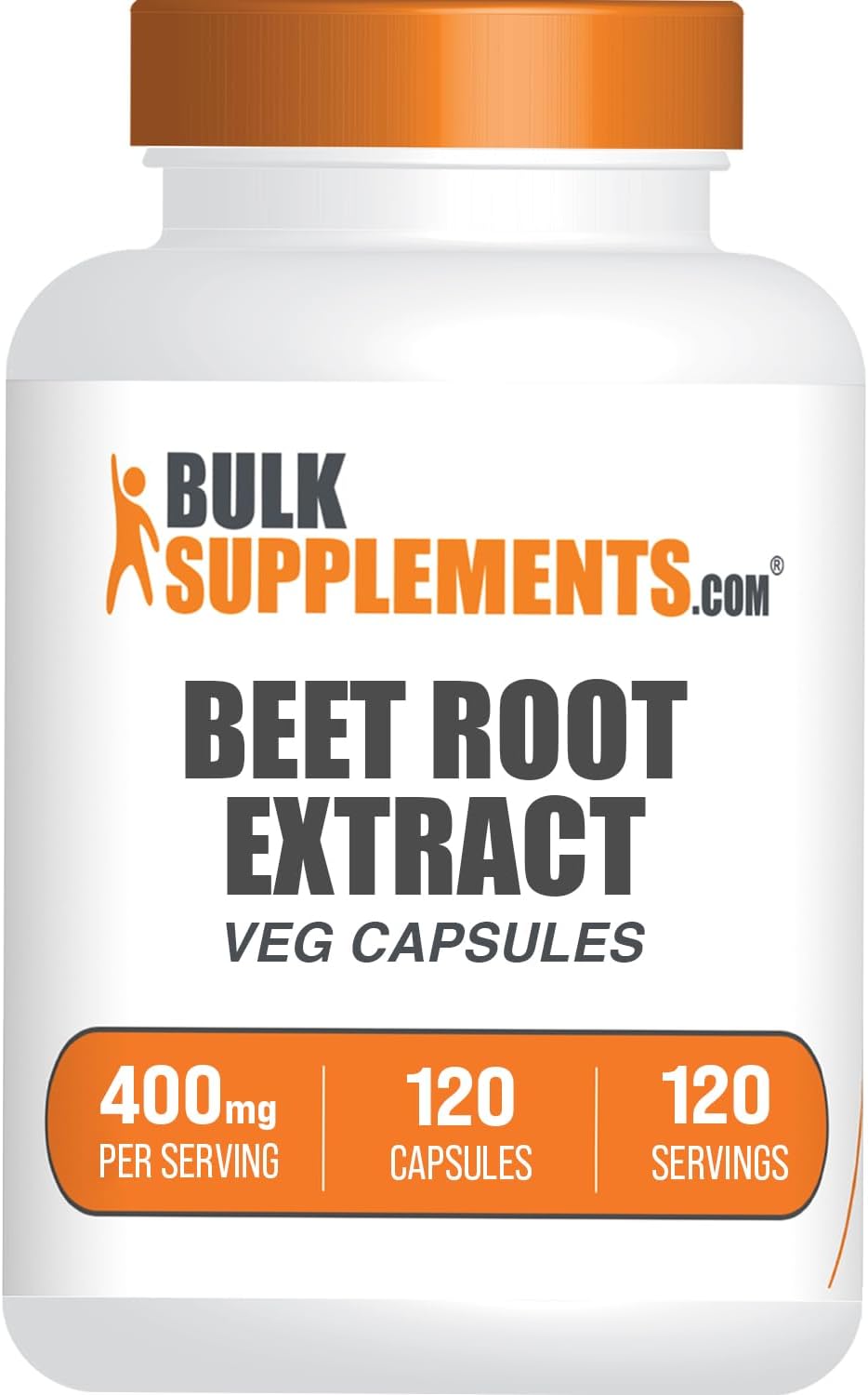 Cápsulas de Extracto de Remolacha - 400mg, 120 Cápsulas (Vegano, Sin Gluten)