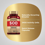 Piping Rock Superóxido Dismutasa (SOD) 300 mg, 180 Cápsulas