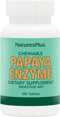 NaturesPlus Papaya Enzyme - 180 Comprimidos Masticables - Suplemento Digestivo con Papaína, Amilasa y Proteasa