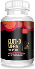 ACTIF Klotho Mega Support con 20+ Factores Avanzados para el Apoyo a la Longevidad - No OGM, Fabricado en EE.UU., 90 unidades