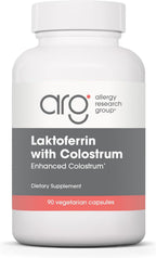 Lactoferrina con Calostro de Allergy Research Group - 300 mg Lactoferrina y 750 mg Calostro Bovino - Cápsulas Vegetales - 90 Unidades