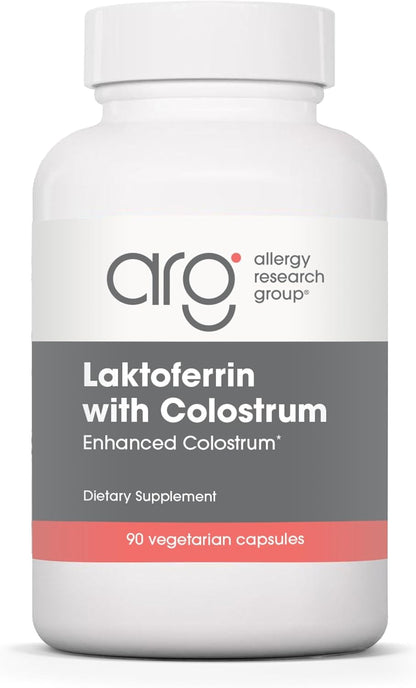 Laktoferrin con Calostro de Allergy Research – 300 mg de lactoferrina por dosis (3 cápsulas) – Image 1