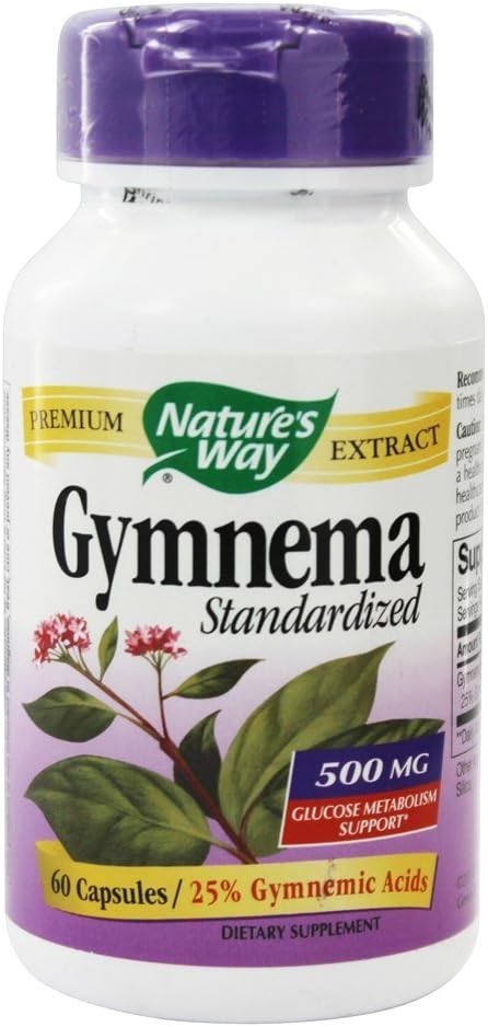 Nature's Way Gymnema estandarizado, 500 mg, 60 cápsulas vegetales (paquete de 3)