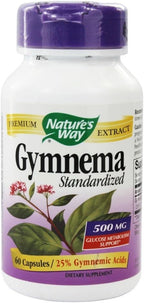 Nature's Way Gymnema estandarizado, 500 mg, 60 cápsulas vegetales (paquete de 3)