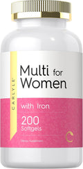 Carlyle Multivitamínico para Mujeres con Hierro | 200 Cápsulas Blandas