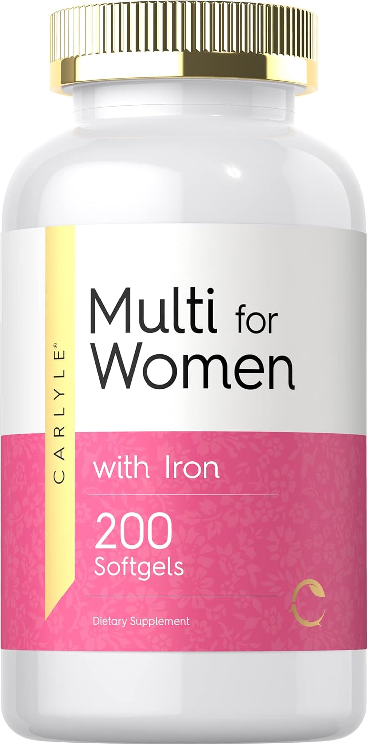 Carlyle Multivitamínico para Mujeres con Hierro | 200 Cápsulas Blandas