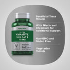 Piping Rock Vanadil Sulfato 10 mg con Cromo - 240 Comprimidos Vegetarianos