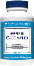 The Vitamin Shoppe Buffered C Complex - Complejo de Vitamina C Tamponada | 300 Cápsulas