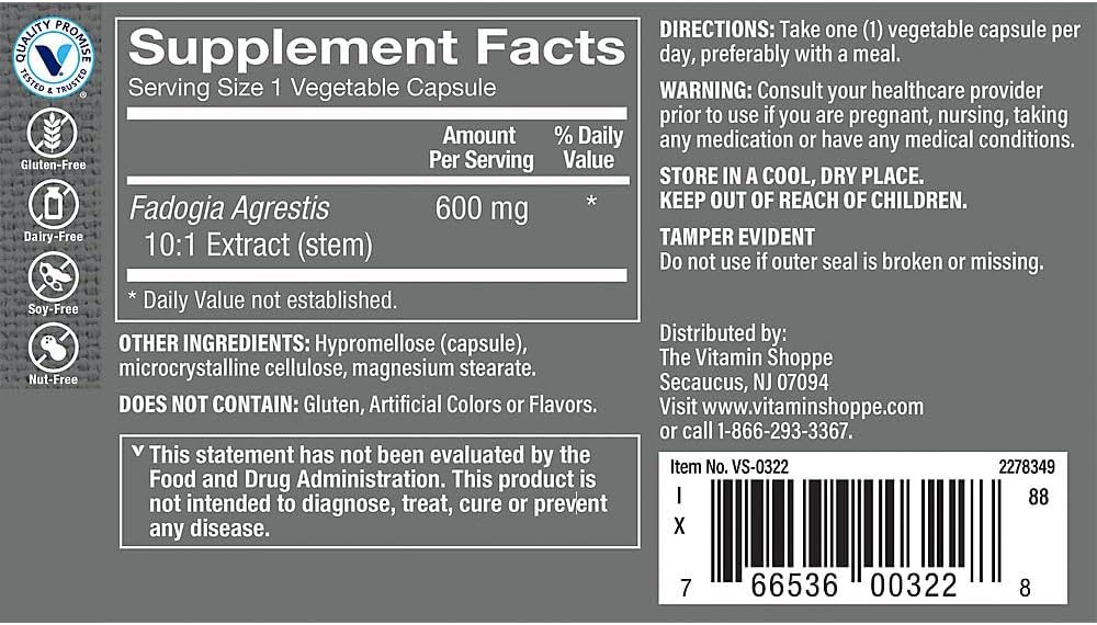 Fadogia Agrestis 10:1 Extract – Men's Health Support (60 Vegetable Capsules)