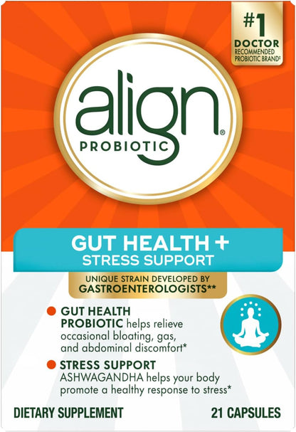 Align Probiótico Digestivo + Estrés con Ashwagandha, 21 Cápsulas – Image 10