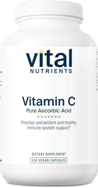 Vital Nutrients Vitamina C 1000 mg - 220 Cápsulas - Ácido Ascórbico Puro