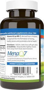 Carlson – Vitamina K2 MK-7 (Menaquinona), 180 mcg, Apoyo Óseo, 180 Cápsulas Blandas