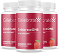 Celebrate Vitamins CelebrateONE Chewables, Sin Hierro - Multivitamínico Bariátrico de una Toma Diaria, Vitaminas y Minerales Esenciales - Complemento para Bypass Gástrico y Manga Gástrica - Sabor Fresa Crema (90 Comprimidos Masticables)