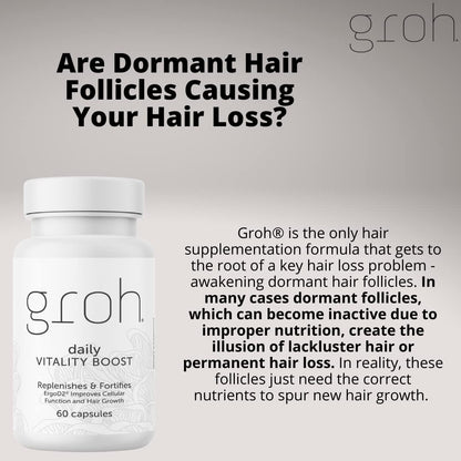 Groh Daily Vitality Boost - Suplemento Natural para Cabello, Piel y Uñas con Hongos y Antioxidantes - 60 Cápsulas – Image 6