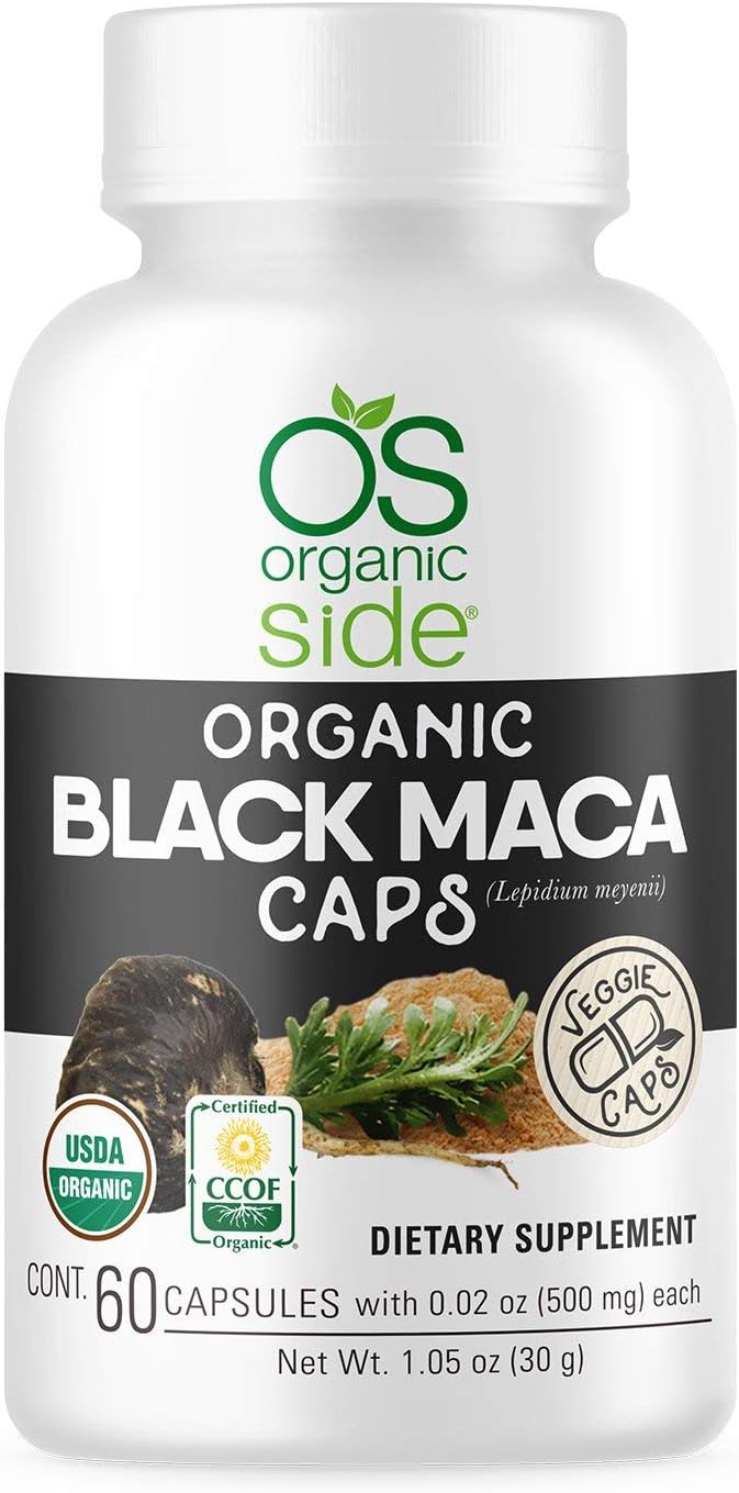 Organic Black Maca 60 Cápsulas | Suplemento Natural con Maca Negra Orgánica