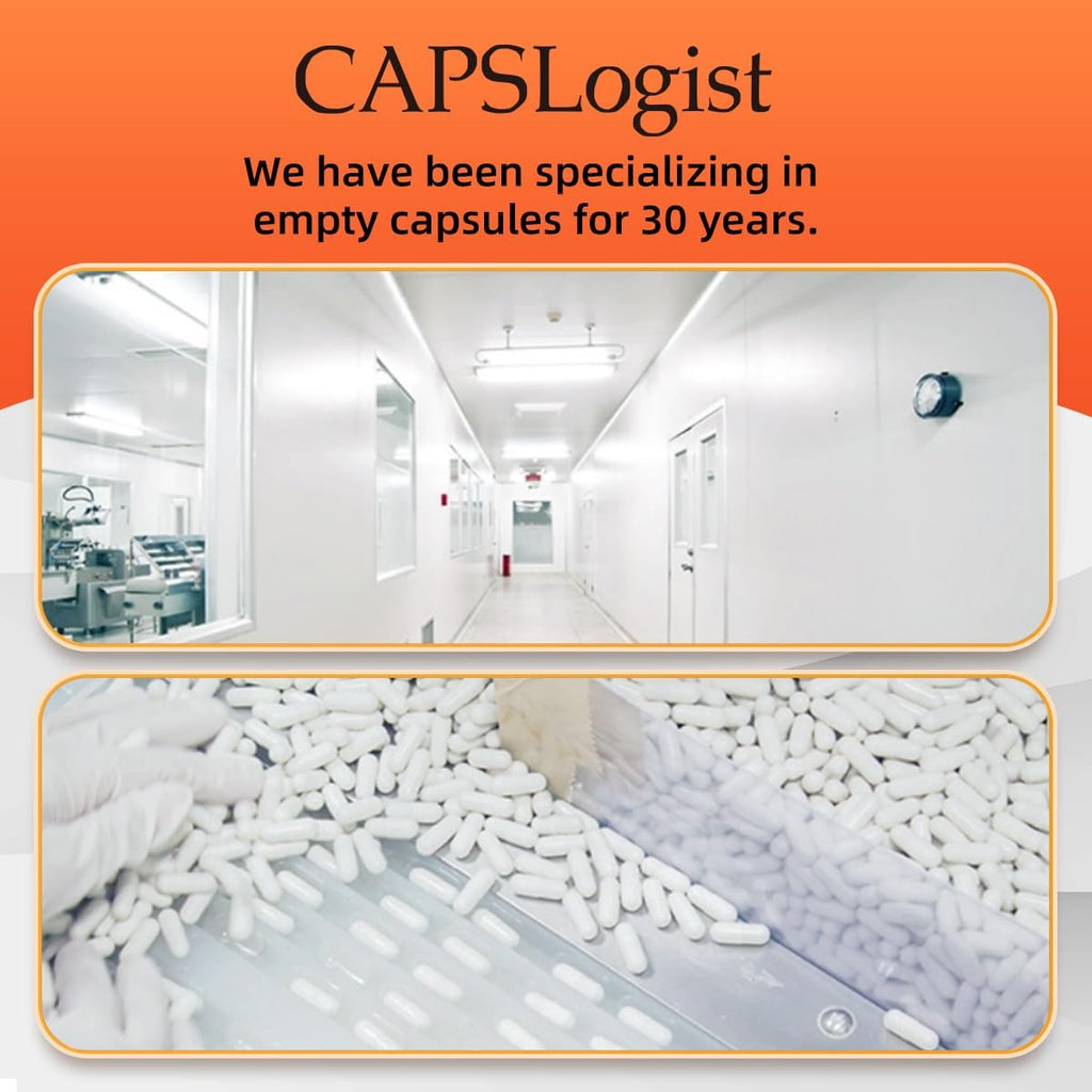 CAPSLogist Cápsulas vacías tamaño 0 de gelatina - 1000 uds. coloreadas azul/blanco