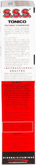 S.S.S. Tonic – Suplemento Líquido de Hierro y Complejo B (B1, B2, B3) – 20 fl oz